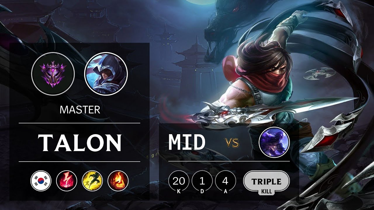 Talon Mid vs Ryze - KR Master Patch 9.9