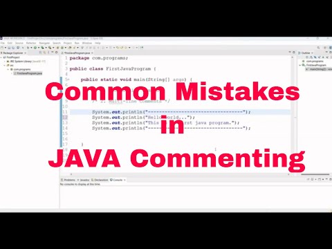 4 | Common Mistakes in JAVA Commenting - Malayalam Tutorial