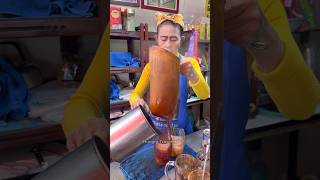 Thai Auntie Making Sweet Thai Tea - Thai Street Food