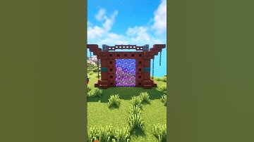Build An Epic Minecraft Torii Gate Portal In Just 2 Min!😎