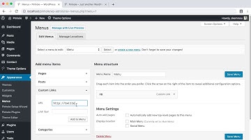 Social menu setup - Pinhole WordPress Theme