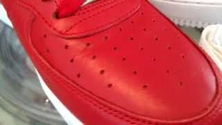 Nike x Supreme Air Force 1 High Supreme SP - Red / White  colorway - 10.28.2014