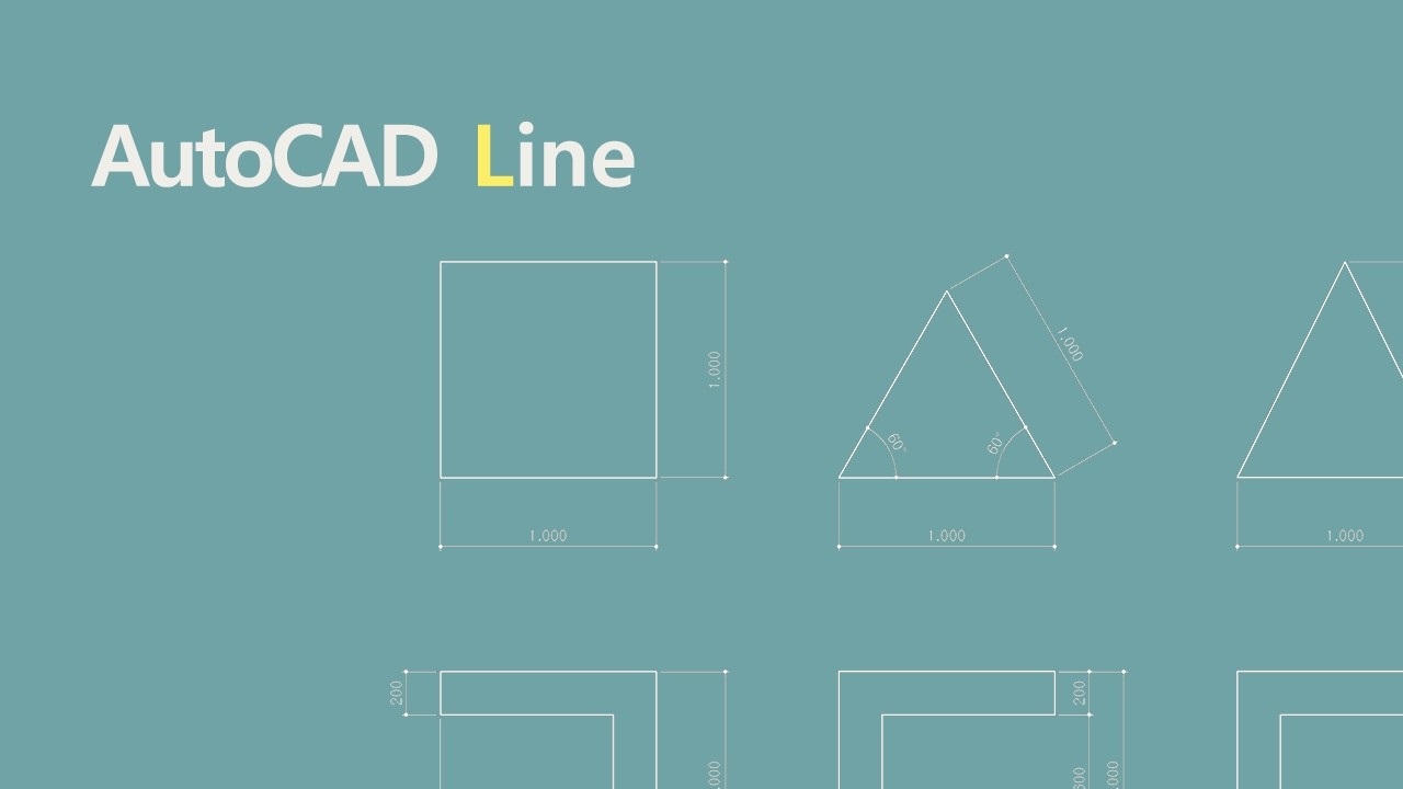 AutoCAD Line : 선 그리기 종합예제 1 - YouTube