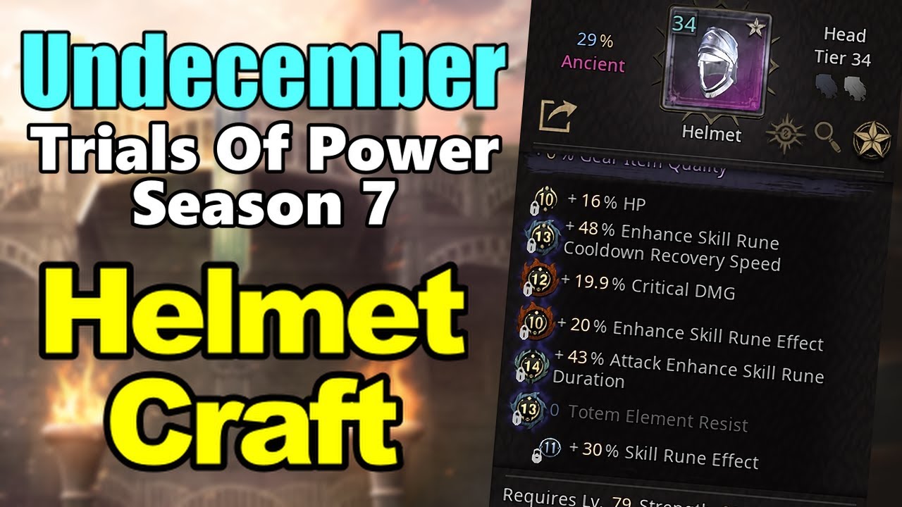 Helmet Craft | Guide | Undecember