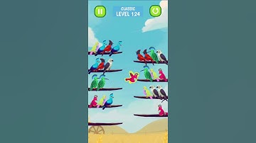 Bird Sort Color Puzzle Level - 124    #gameplay #shorts