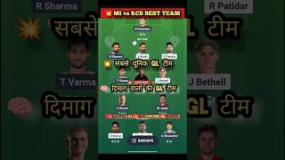 RCB VS MI T20 Dream11 Prediction | RCB VS MI Dream11 Team Of Today Match | RCB VS MI dream11 |