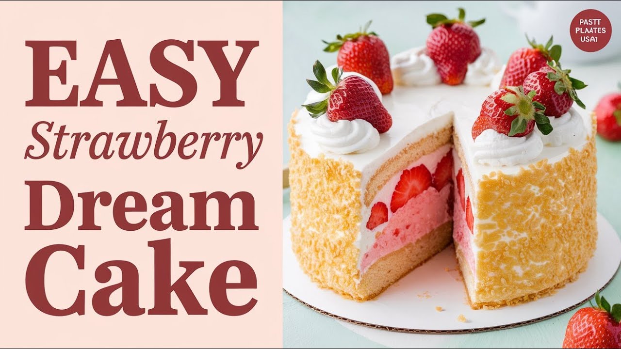 Simple & Easy Strawberry Dream Cake Recipe | Perfect Dessert for Any Occasion