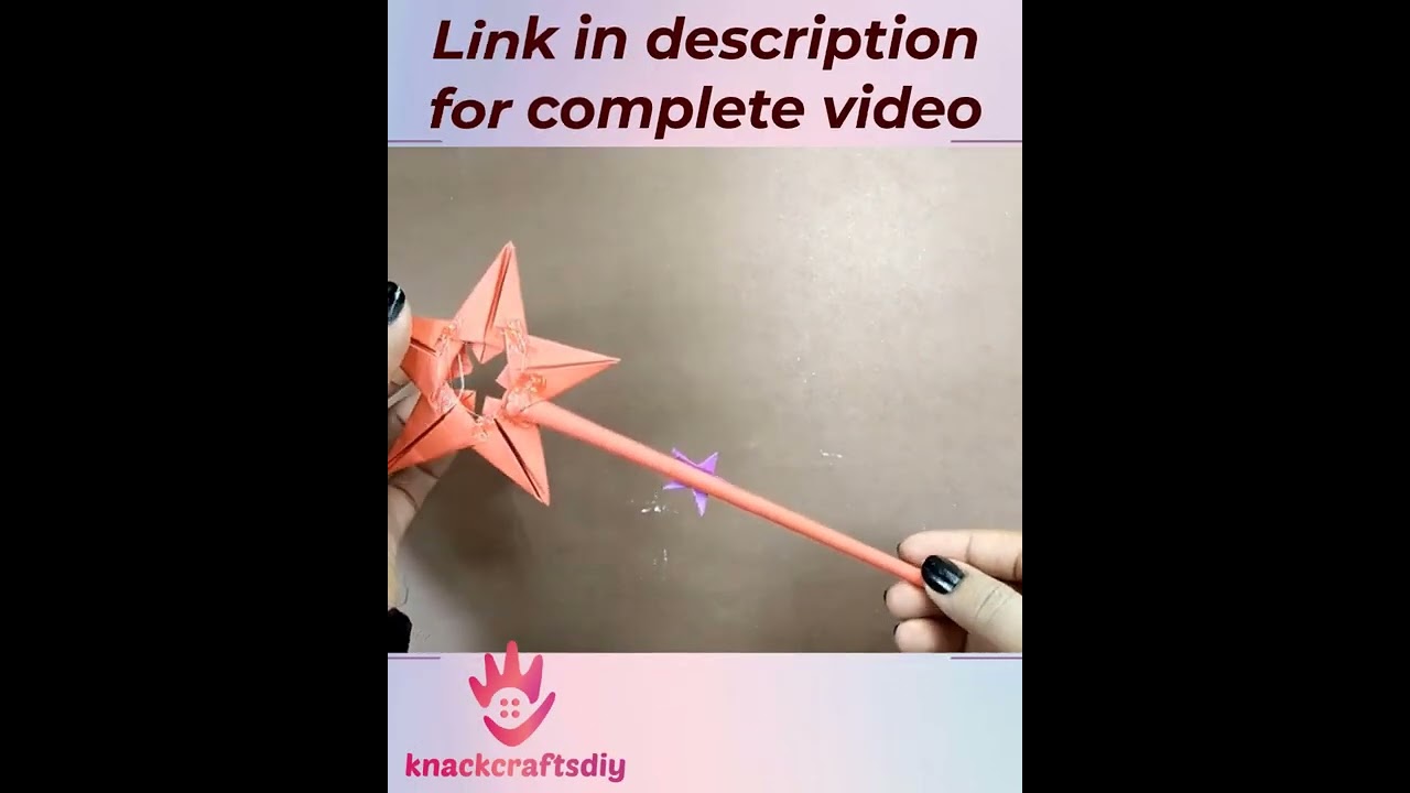 Origami Magic Wand - Paper Craft for School - 3D Origami Star - Easy Tutorials for Kids