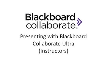 Presenting with Blackboard Collaborate Ultra [Instructor]