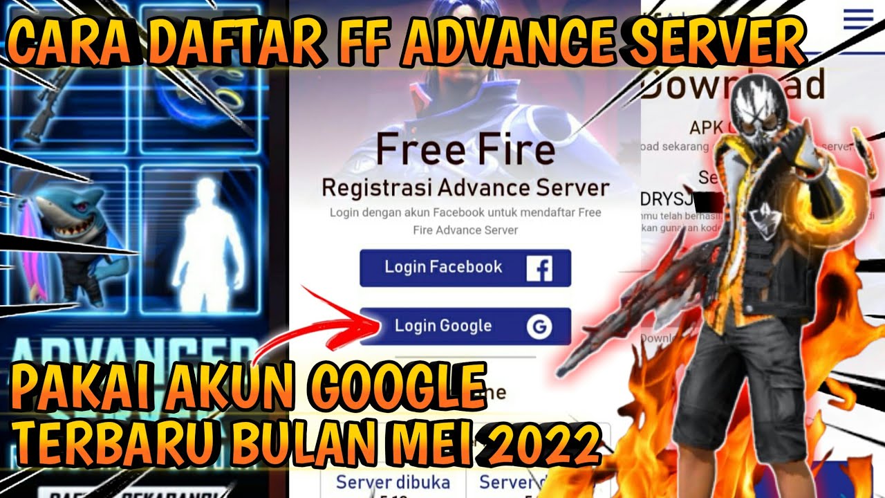CARA DAFTAR FREE FIRE ADVANCE SERVER PAKAI AKUN GOOGLE/FB TERBARU