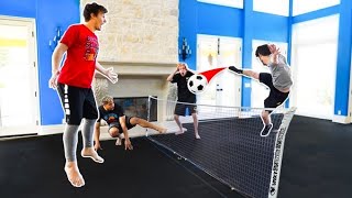 Insane INDOOR Soccer Tennis!!