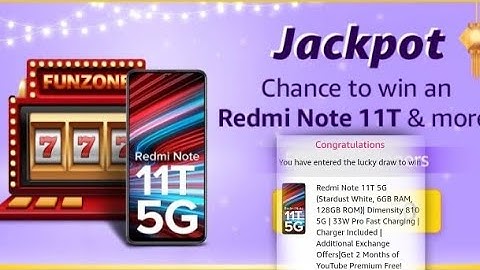 Amazon Redmi Note 11T 5G  Quiz Answer Today | Win Redmi note 11T 5G Smartphone | 21 October 2022