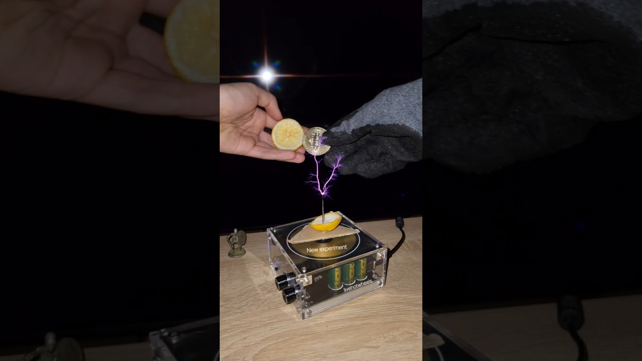 🍋 Lemon + bitcoin + lightnings = ❓️ #experiment #teslacoil