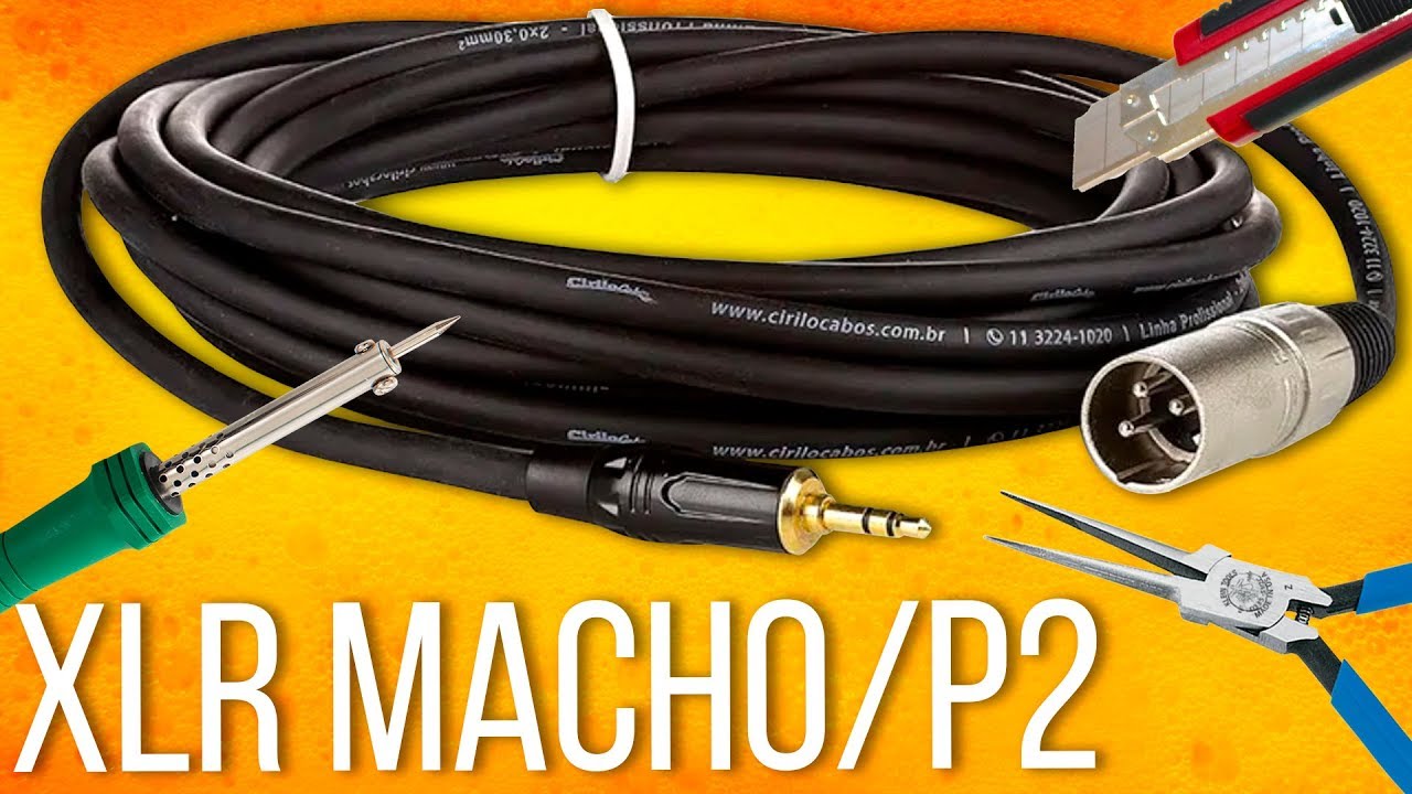 Cabo XLR Macho para P2 Macho | Montagem