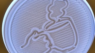 peaceful relaxing marble sand drawing with HoMedics Drift Sandscape