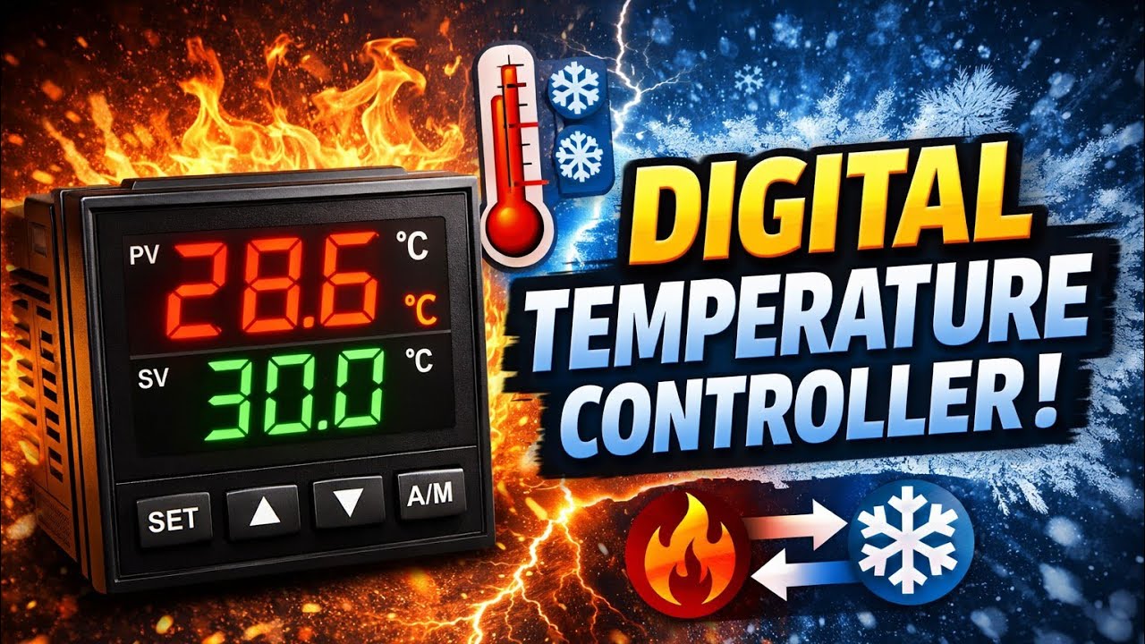 🔥❄️ Digital Temperature Controller Project | Automatic Temperature Control