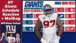 Giants Schedule Release! + Mailbag Questions