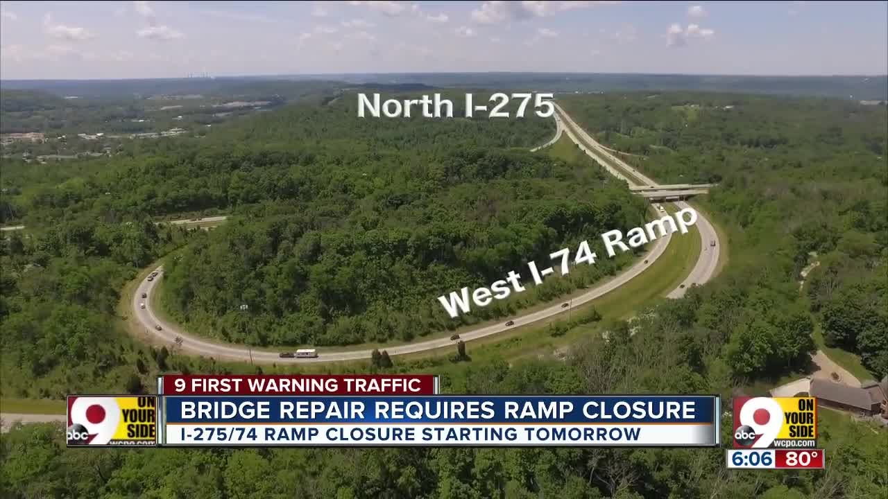 Bridge repair requires ramp closure - YouTube