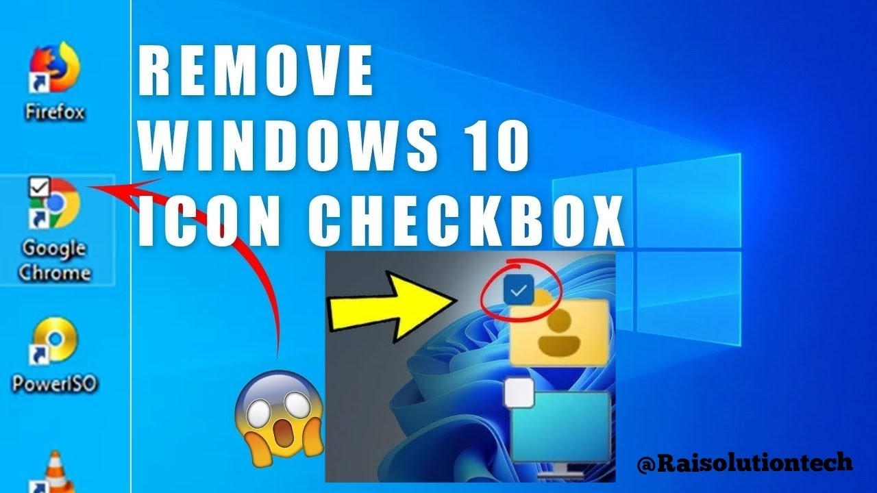 how to remove item Check Boxes in desktop icons on windows 10, enable ...