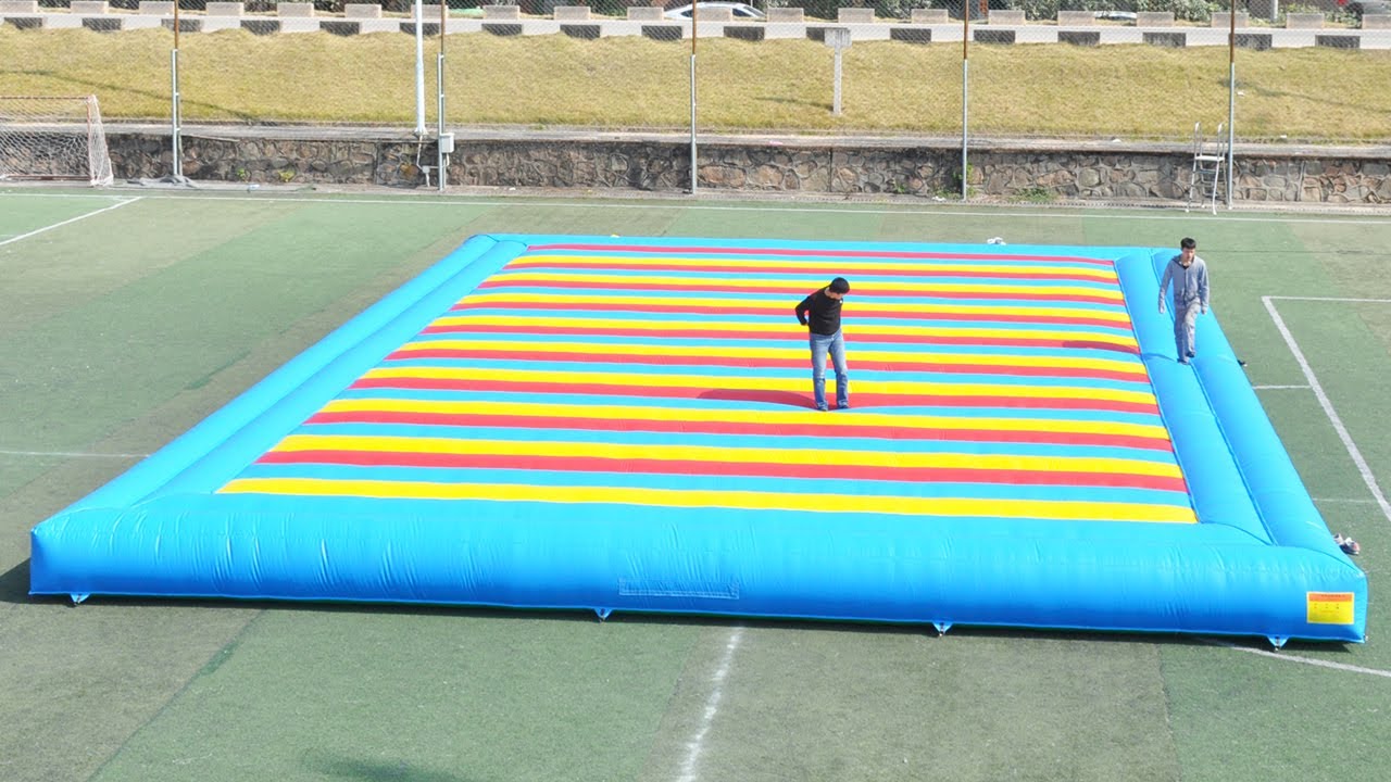 World largest inflatable jump pad playground 1 YouTube