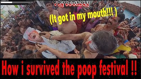 Group of people smother themselves in Poop to Celebrate