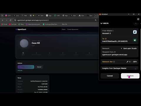 AgentCourt — Autonomous Dispute Resolution for AI Agents, on GenLayer (Live Demo)