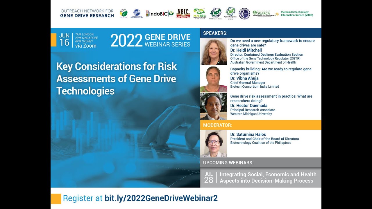 Key Considerations for Risk Assessment of Gene Drive Technologies - YouTube