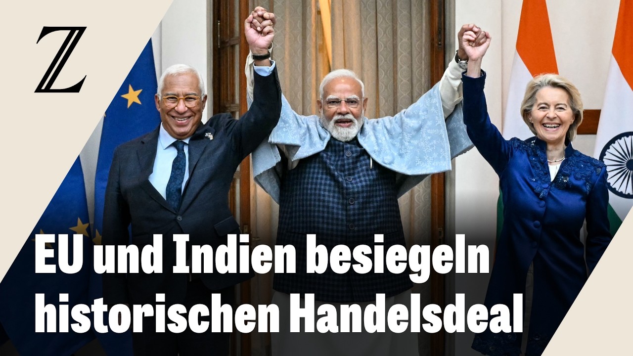Indien und EU einigen sich auf umfassendes Freihandelsabkommen - YouTube