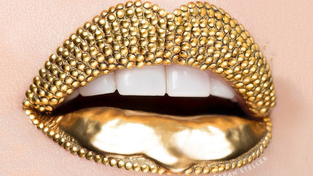 Lipstick Gold Tutorials 2020 💄 New Amazing Lip Art Ideas 💄 Makeup Trend