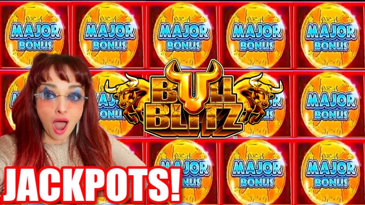 JACKPOT HANDYPAY!!! HIGH LIMIT BULL BLITZ SLOT MACHINE