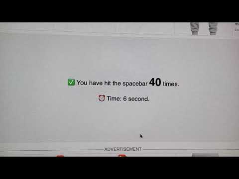 Spacebar click test 10 seconds