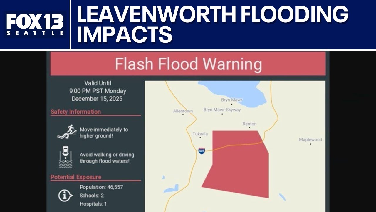 Tukwila, WA levee failure leads to flash flood warning | FOX 13 Seattle ...