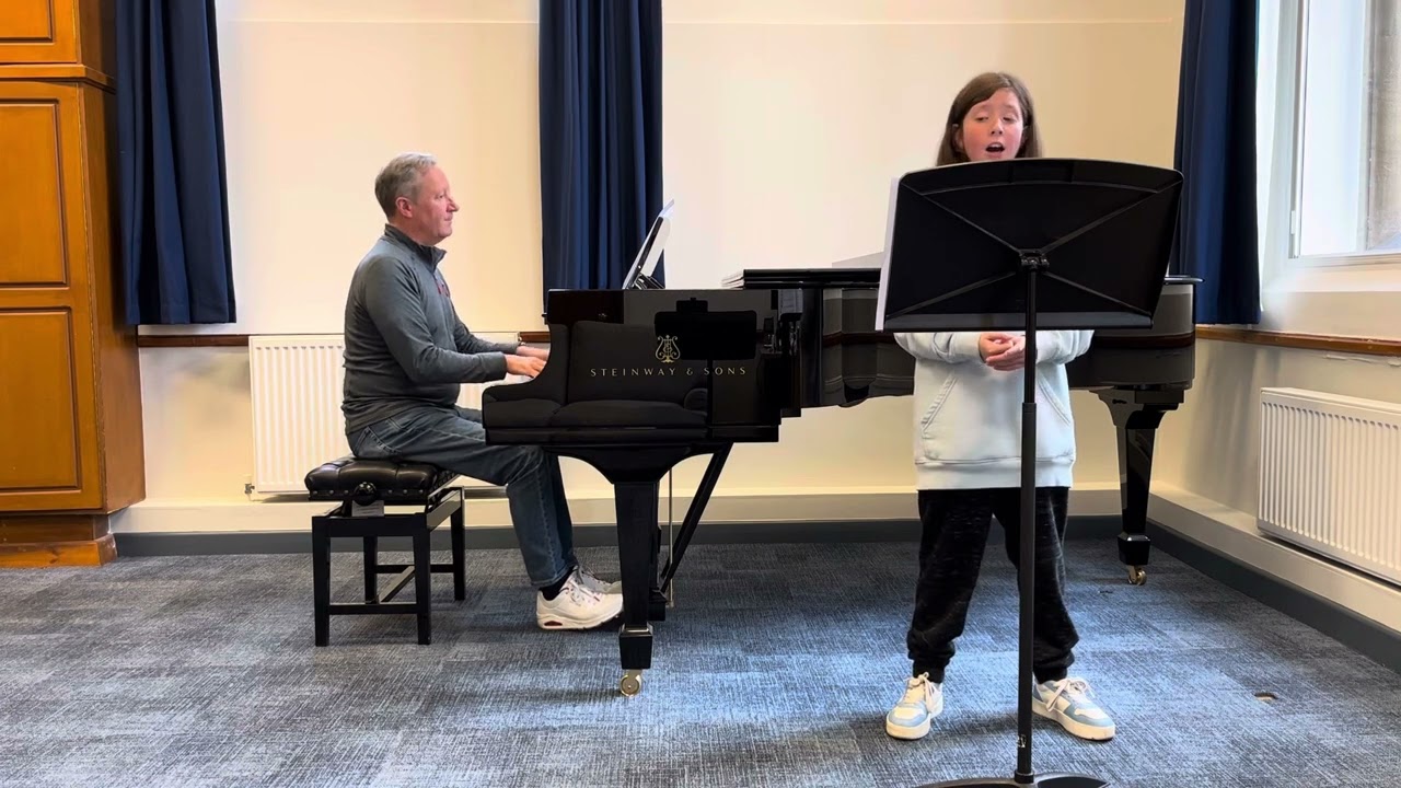 Jonathan singing  Windy Weather by L Marsh