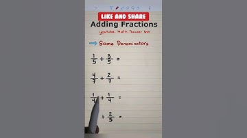 Adding Fractions with Same Denominators #mathteachergon #fractions #grade6maths #addingfractions