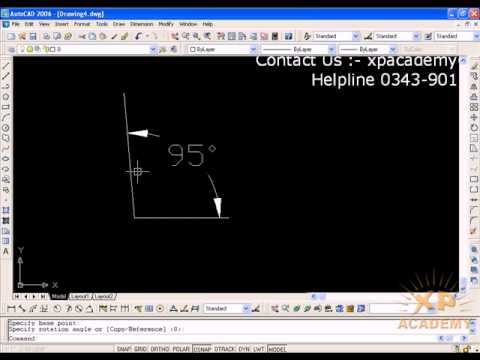 How to Use Rotate Command in AutoCAD Urdu Tutorials wWw.xpacademy.com ...