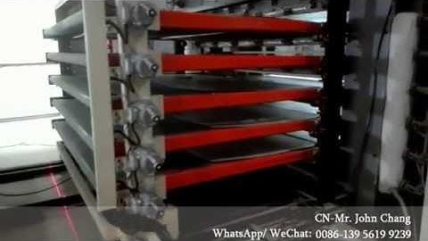 Multi layers MDF & Particle board melamine lamination hot press, double side/ 0086-139 5619 9239