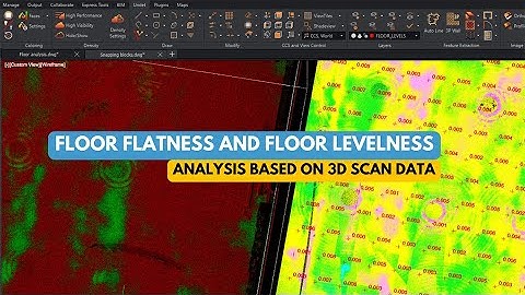 Floor Flatness and Floor Levelness analysis based on 3D scan data using ARES Commander and Undet.