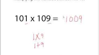 Multiply by numbers between 100-109