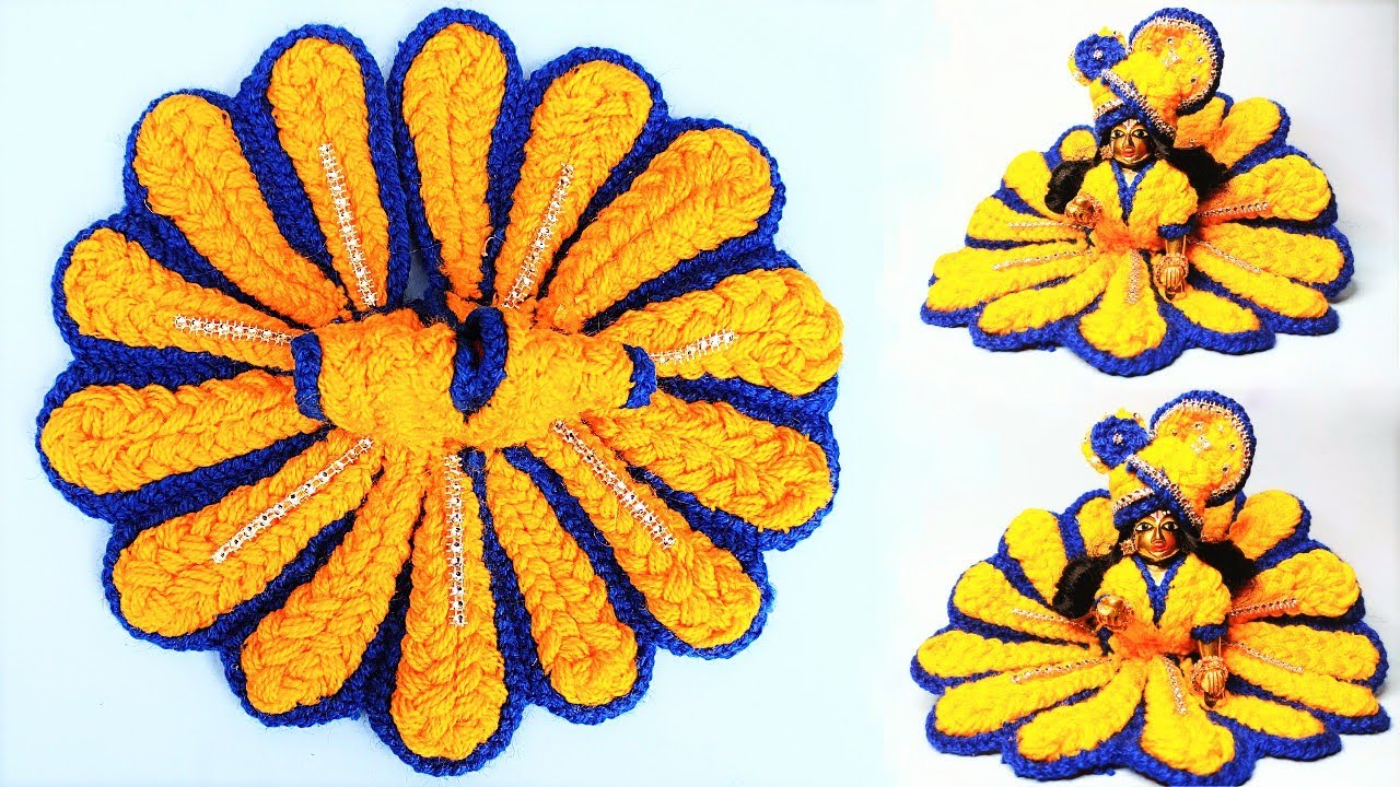 Very Easy Winter/woolen dress for laddu gopal without knitting/bunai || laddu gopal winter dress