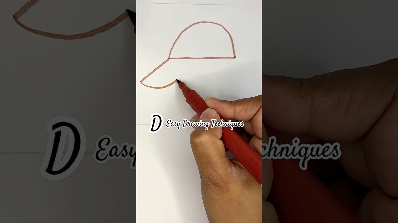 Easy Cap Drawing technique | Everyone can draw 