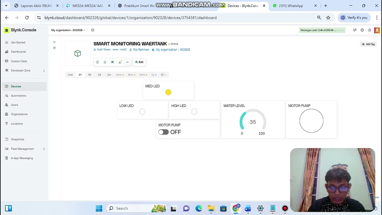 AAS | IIOT | SMART LEVEL WATERTANK | Rio Rahman Saputra | 4212311006