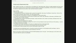 Live Code a Charity Auction Application: Episode 1 - Requirements