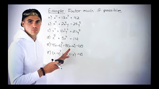 Grade 10 Math (Ontario, MPM2D) - Factor by Decomposition Further Practice