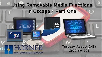 Using Removable Media Functions in Cscape - Part One