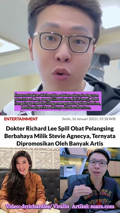 Obat Pelangsing berbahaya menurut Dr. Richard #news #youtuber #trending #fyp