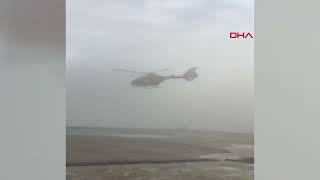 Muğlada Hastaneye Çarpan Helikopter Düştüğü Görüntüler