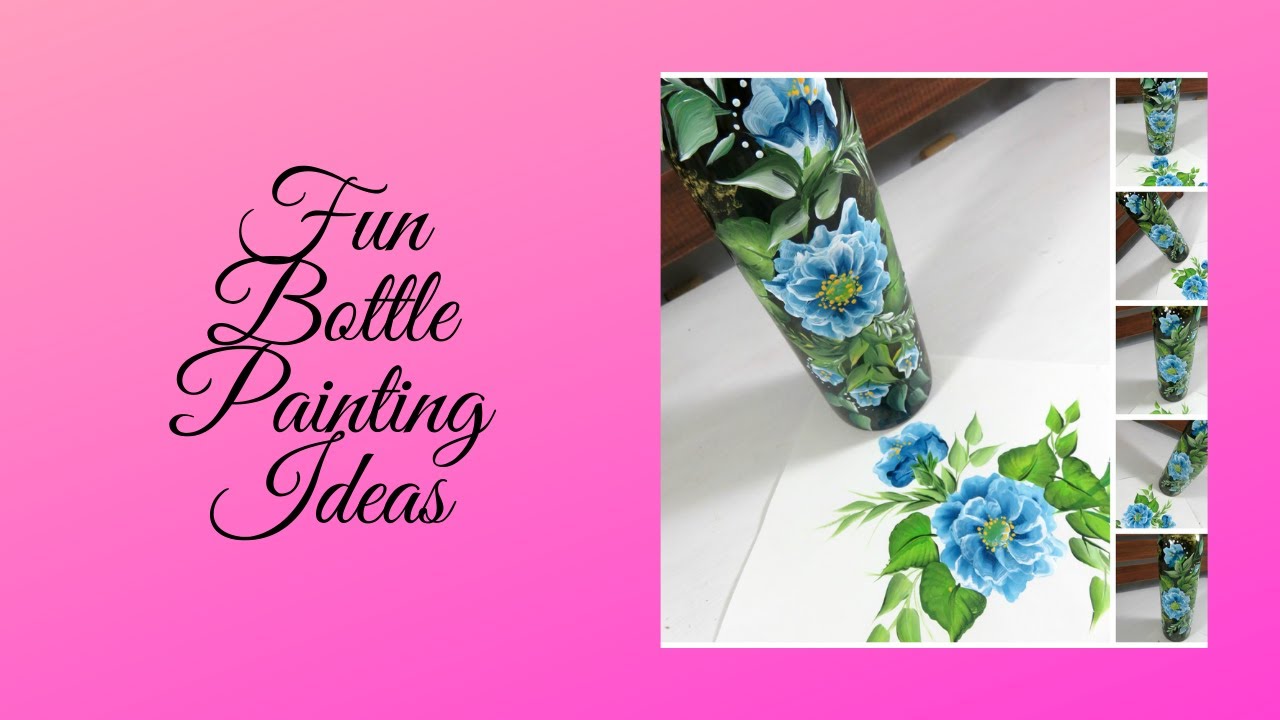 FUN BOTTLE PAINTING IDEAS | Glass Bottle Crafts | Painting | Simple | Aressa1 | 2020