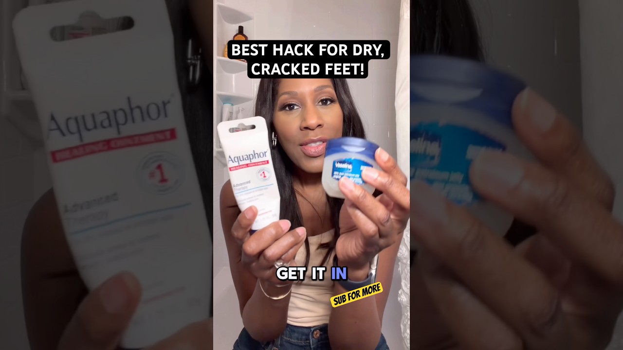 BEST HACK FOR DRY, CRACKED FEET 👣! #shortsfeed #shortsvideo #shorts