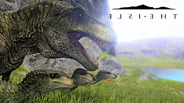 The Isle - REALISM REX PROGRESSION, PARENTS FIGHT GIGA, FAMILY HUNTING & SUB ADULT ( Gameplay )