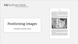 Positioning images: For books without bleed
